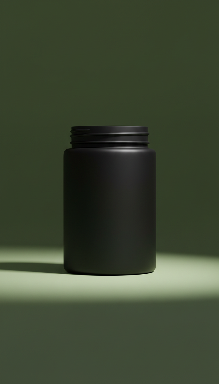 Herbal Supplement Capsules Matte Jar