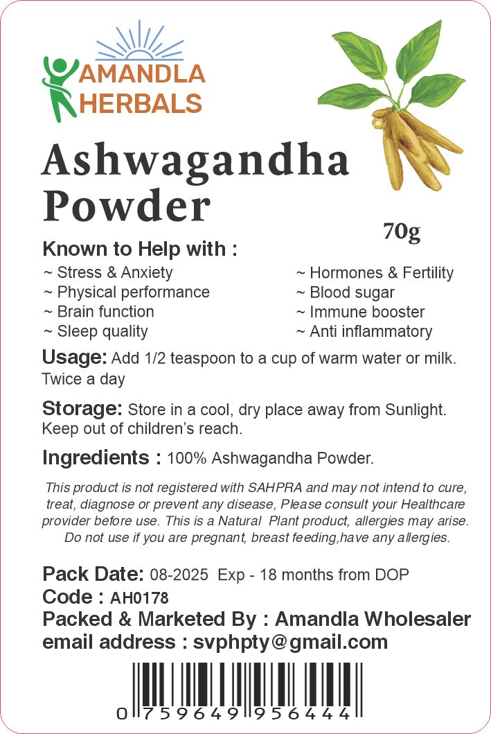Ashwagandha Root Powder 70G